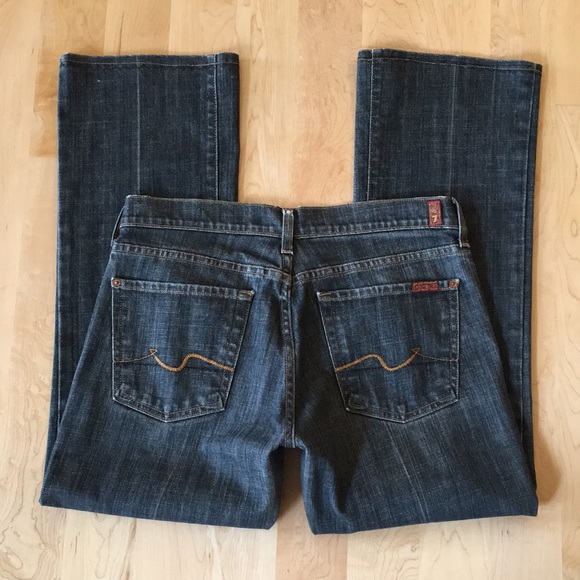 7 For All Mankind Wide Leg Black/gray deni… - Picture 1 of 9